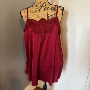 Torrid Burgundy Lace Trim Camisole